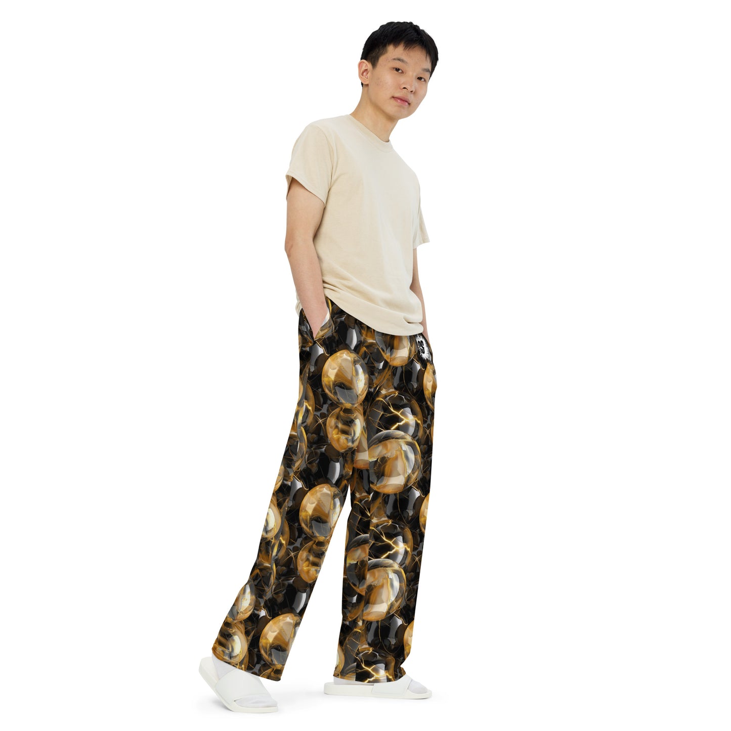 Alpha Marbles wide-leg pants