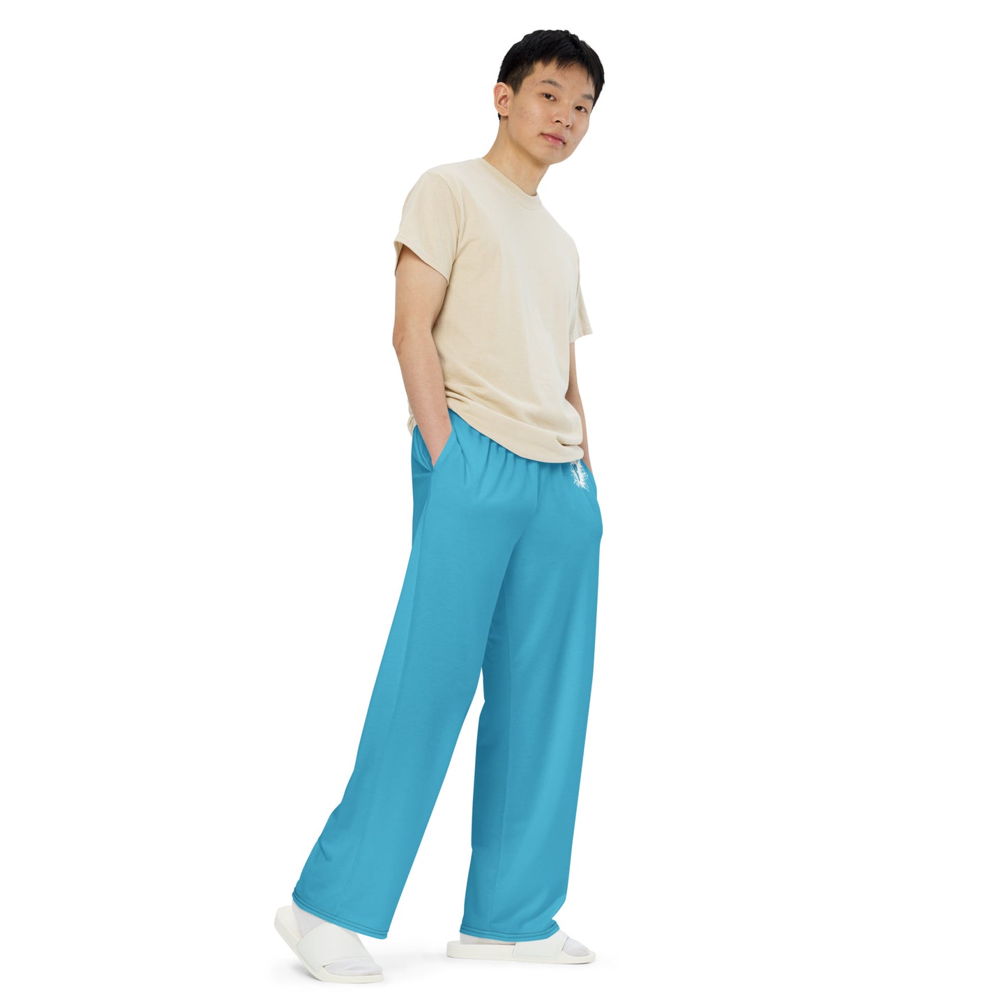 Turquoise Accent wide-leg pants