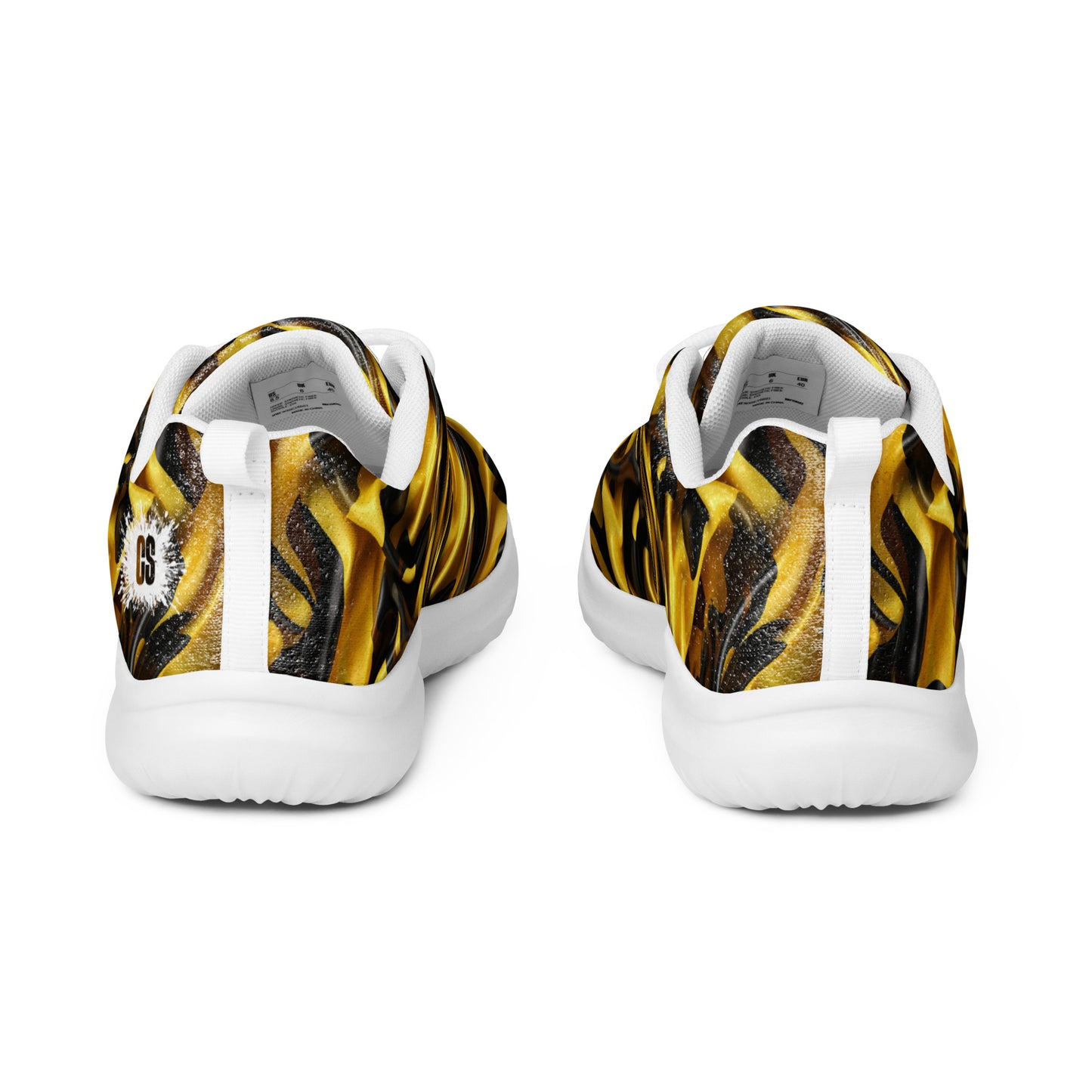 Black & Gold Satin Men’s athletic shoes