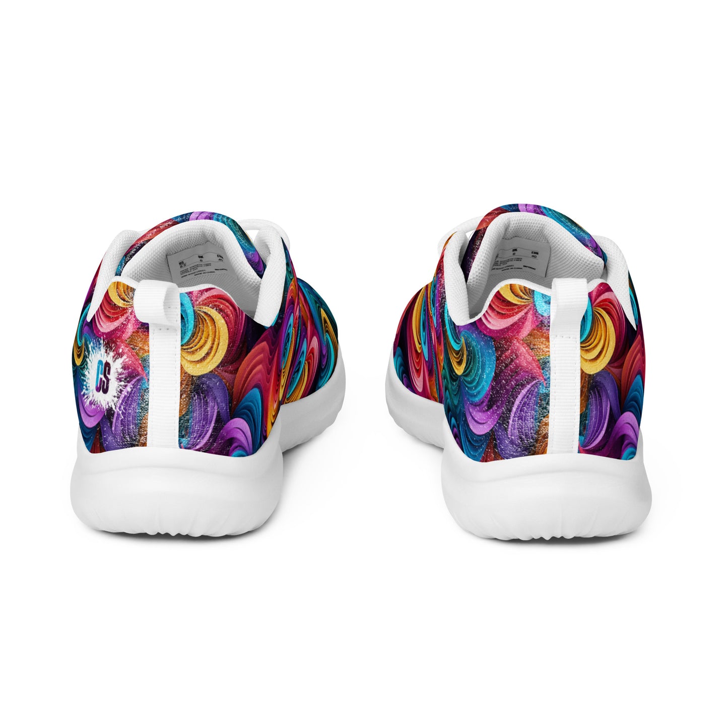 Colorful Interconnected Swirls Men’s athletic shoes