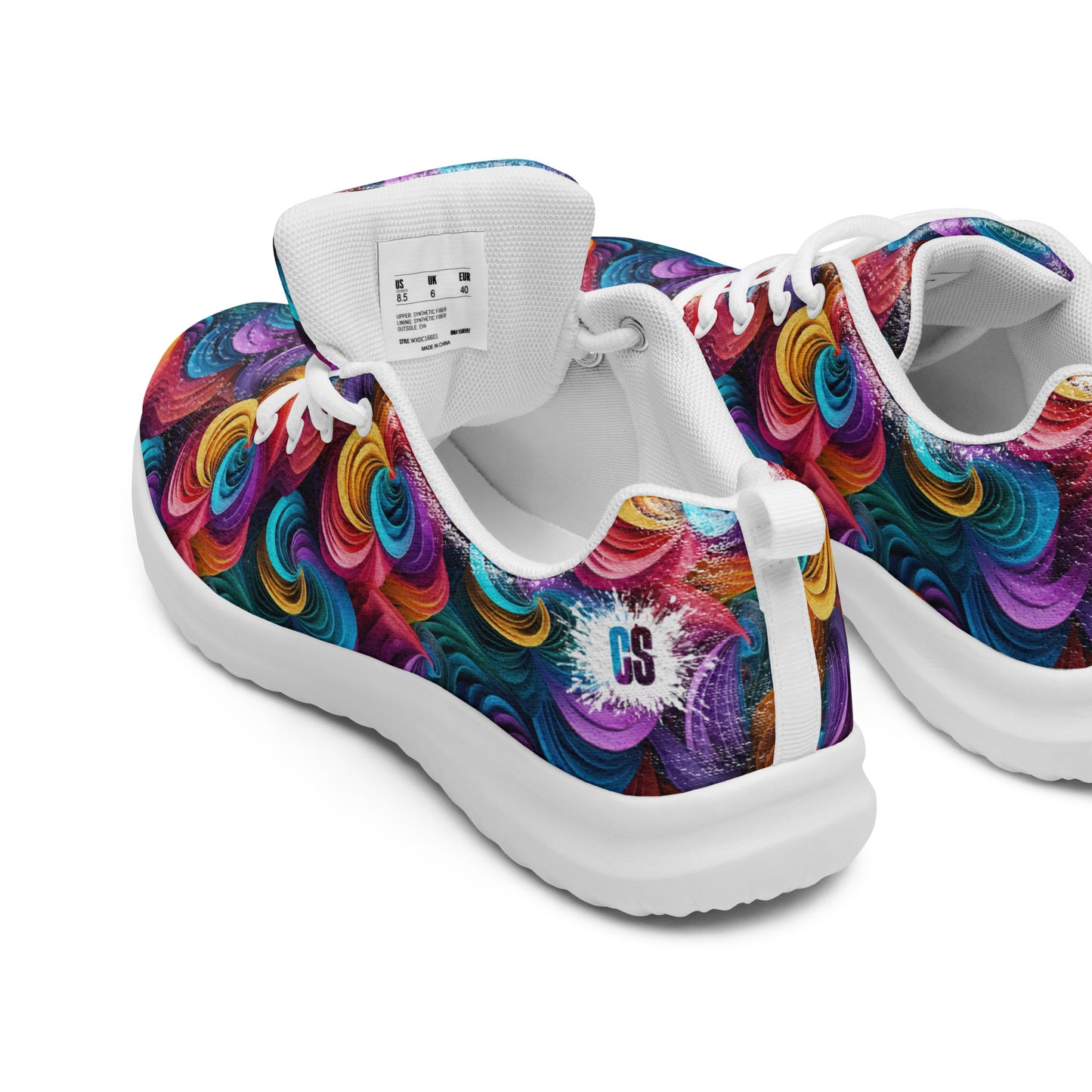 Colorful Interconnected Swirls Men’s athletic shoes