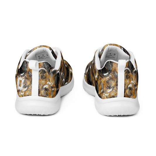 Black & Gold Marbles Men’s athletic shoes