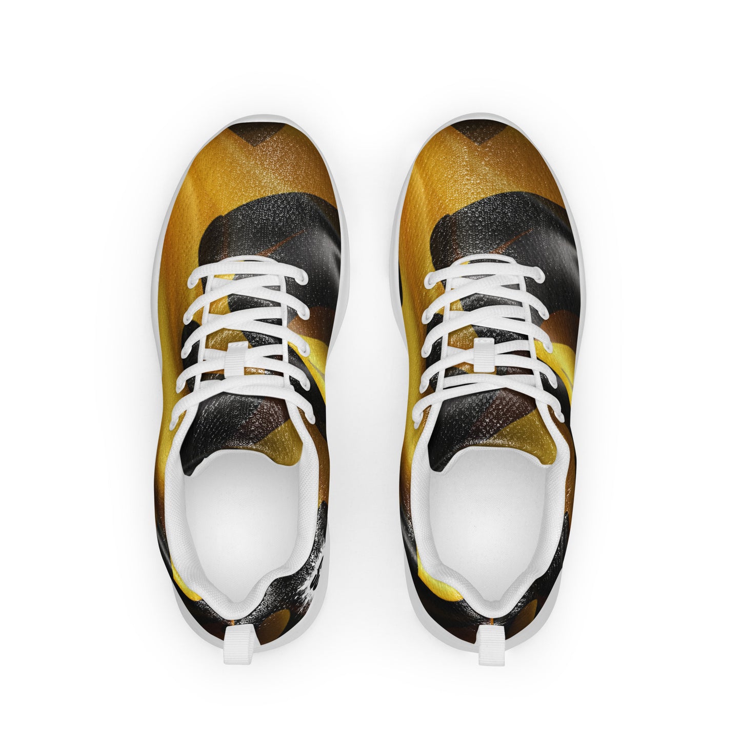 Black & Gold Satin Men’s athletic shoes