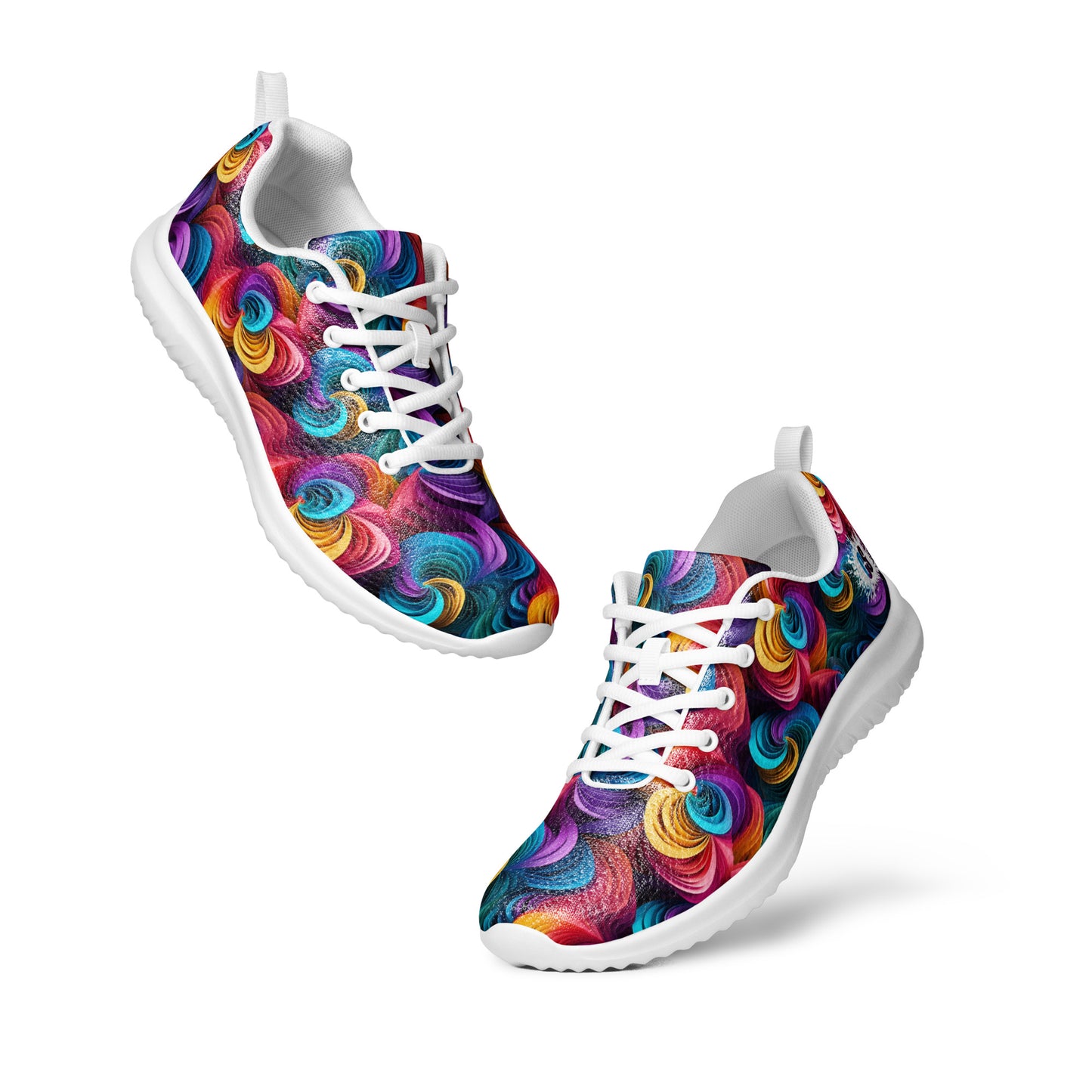 Colorful Interconnected Swirls Men’s athletic shoes