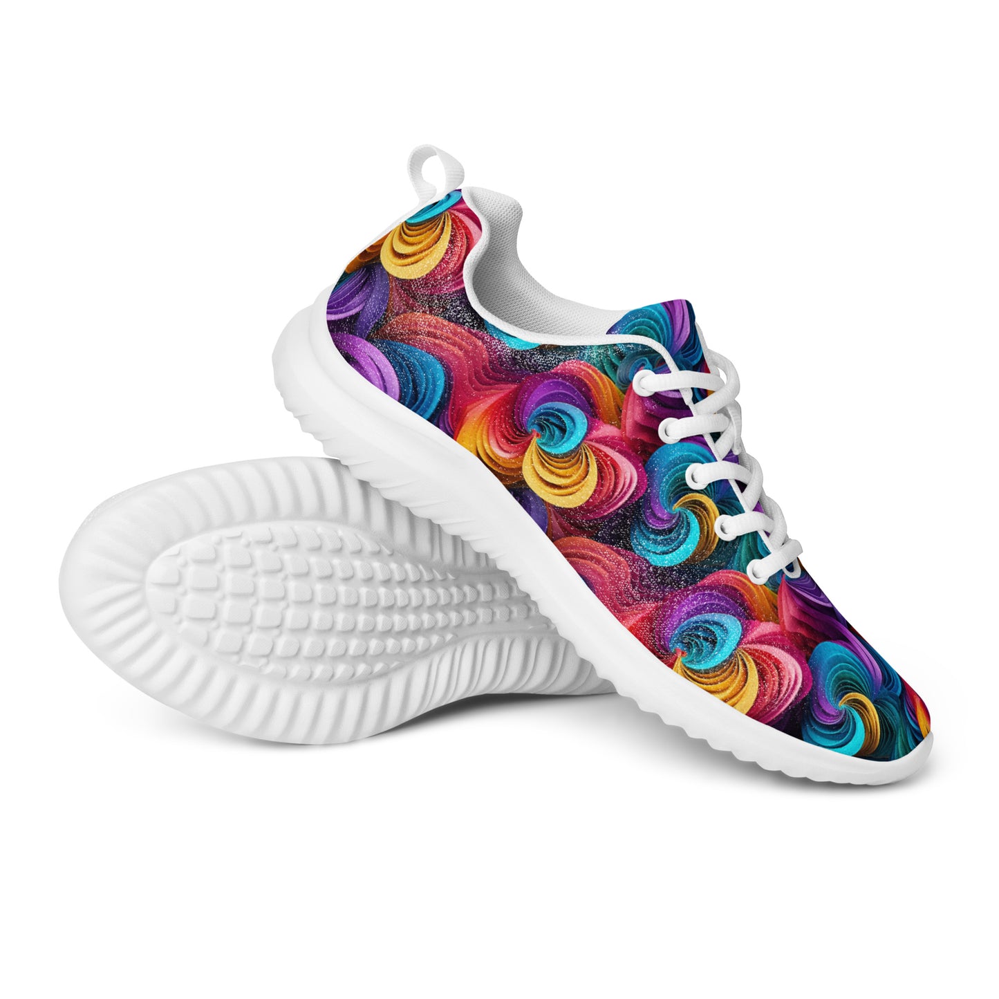 Colorful Interconnected Swirls Men’s athletic shoes