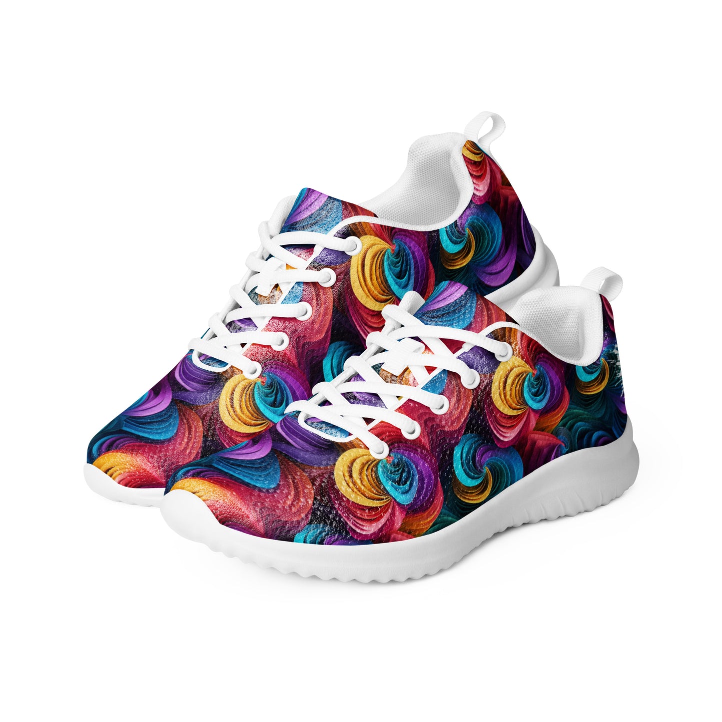 Colorful Interconnected Swirls Men’s athletic shoes