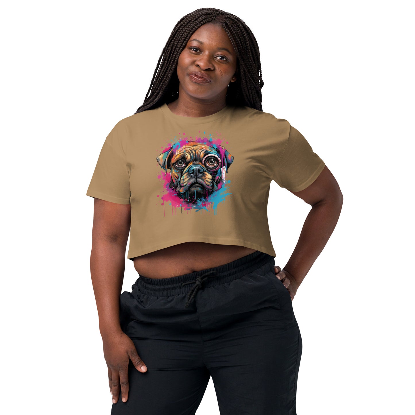 Poindexter Frenchie Women’s crop top