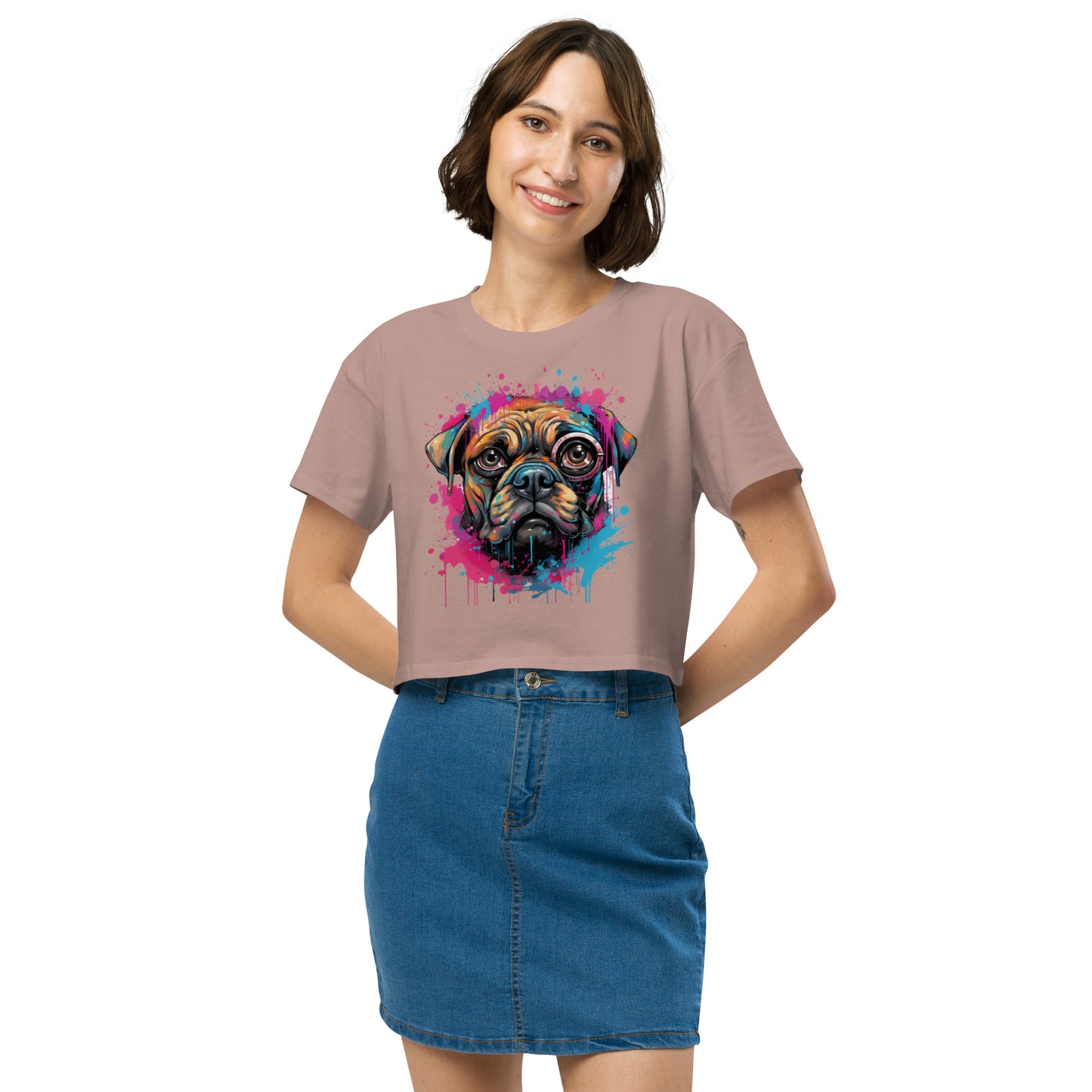 Poindexter Frenchie Women’s crop top