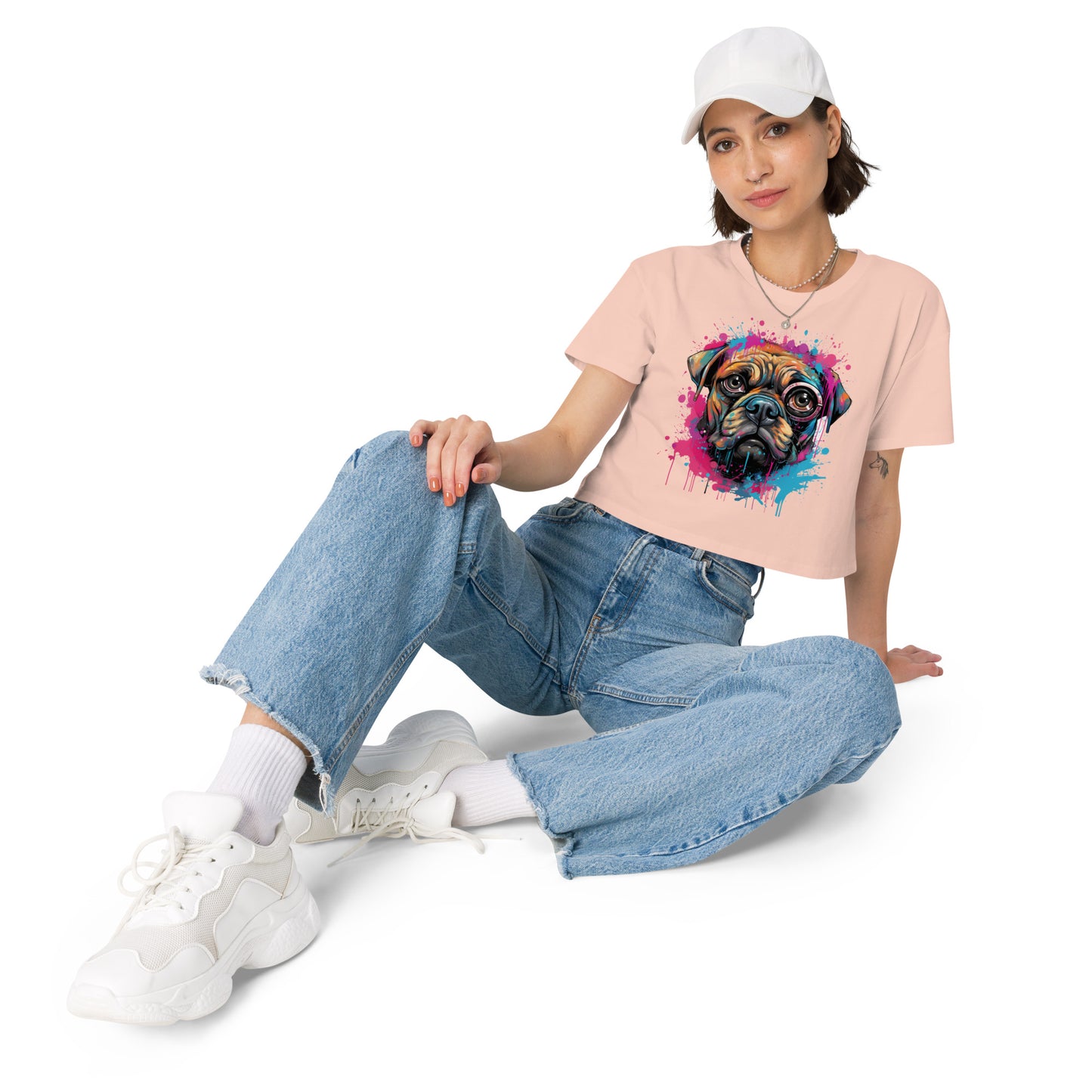 Poindexter Frenchie Women’s crop top